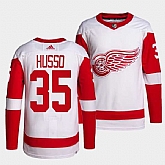 Men's Detroit Red Wings Authentic Primegreen #35 Ville Husso White Away Jersey Dzhi,baseball caps,new era cap wholesale,wholesale hats